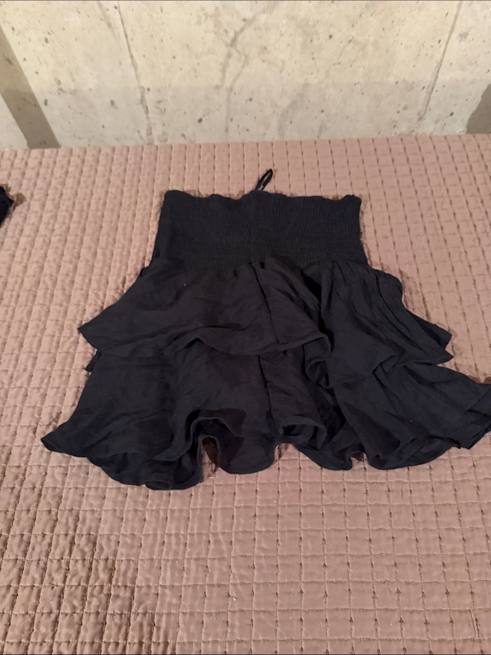 Black Ruffled Layered Women’s Skirt - Elegant Flowy Design